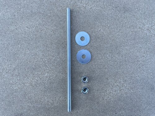 Závitová tyč 8 mm (délka 200 mm), 2 ks matky, 2 ks podložky